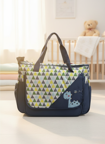 Little Dino" Multi-Pocket Utility Diaper Bag