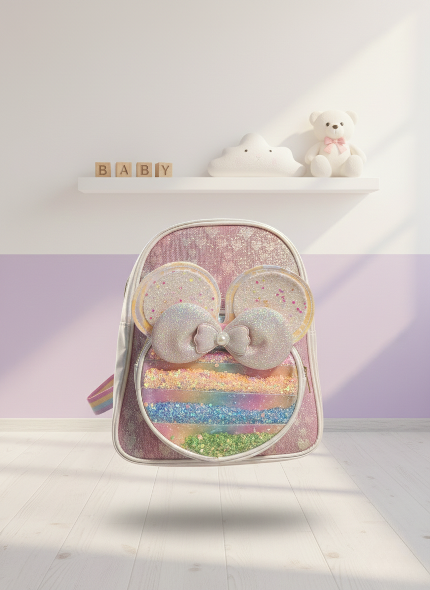 Minnie Mouse-Inspired Rainbow Sequin Backpack
