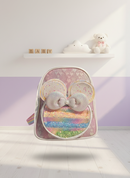 Minnie Mouse-Inspired Rainbow Sequin Backpack