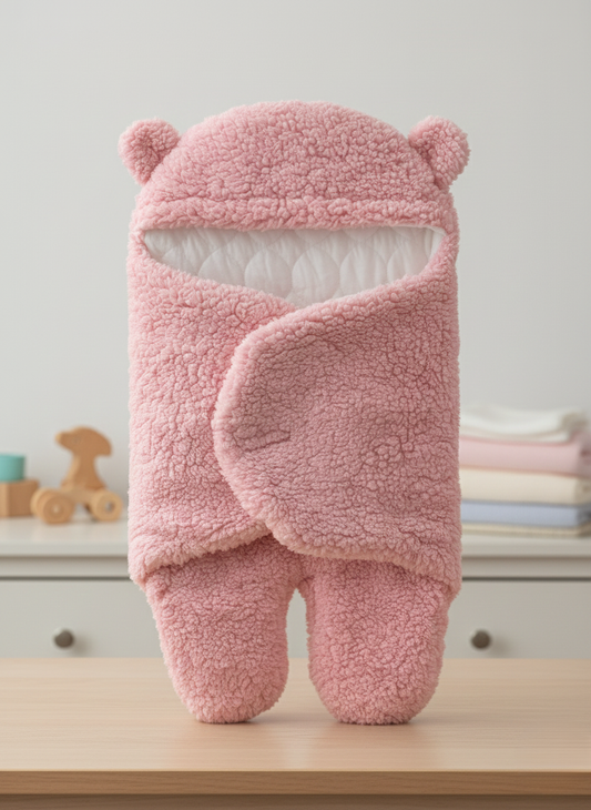 Plush Bear Baby Nest Swaddle