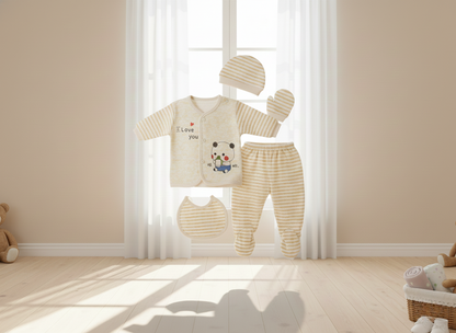 5-piece organic cotton newborn gift set